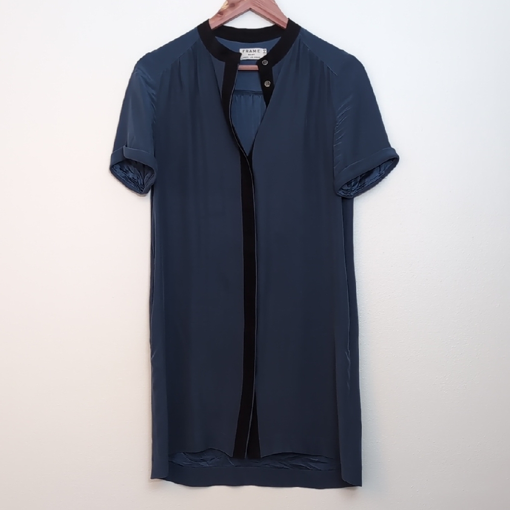 FRAME Women's Black-lined Navt Shirt Dress